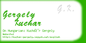 gergely kuchar business card